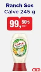 CALVE RANCH SOS 245 G fiyat ve kampanya bilgisi